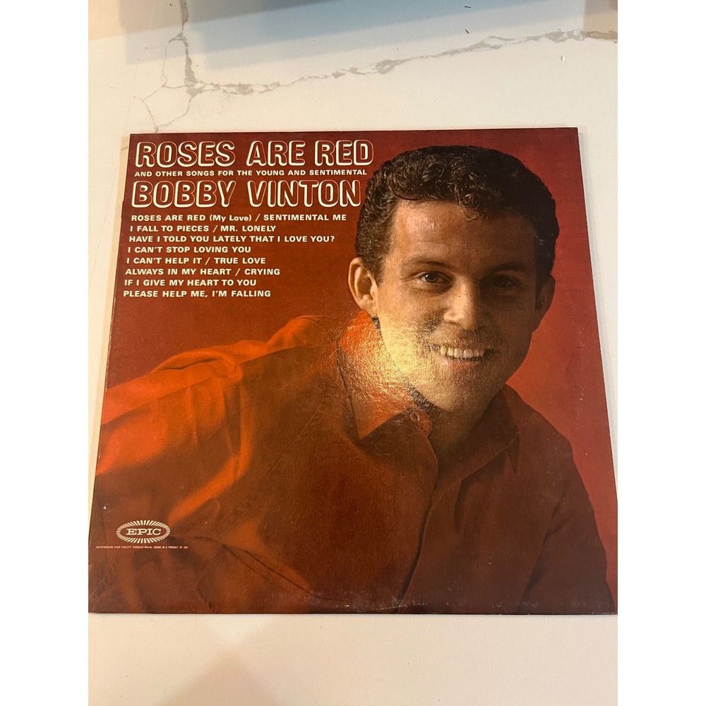 Bobby Vinton Roses Are Red Vinyl LP‎ Record Epic LN 24020 1962 Pop Vocal Album